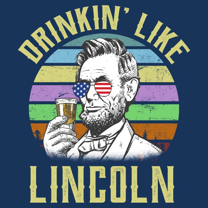 Drinkin' Like Lincoln Retro Abraham Mesh Reversible Basketball Jersey Tank