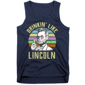 Drinkin' Like Lincoln Retro Abraham Tank Top