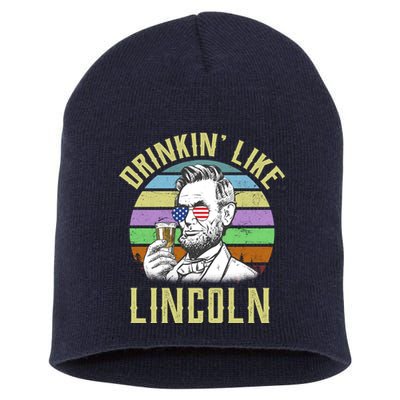 Drinkin' Like Lincoln Retro Abraham Short Acrylic Beanie