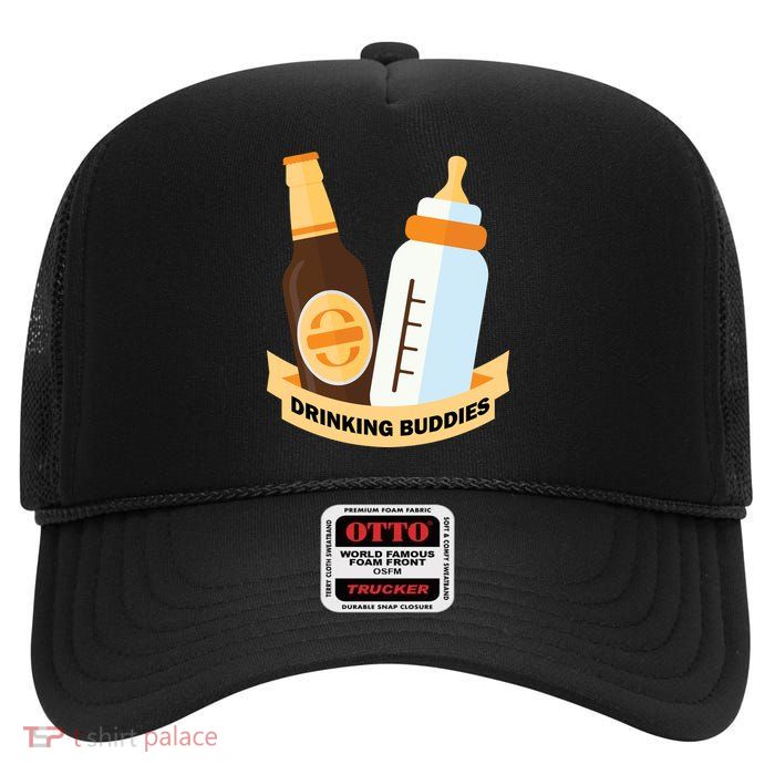 Drinking Buddies High Crown Mesh Back Trucker Hat