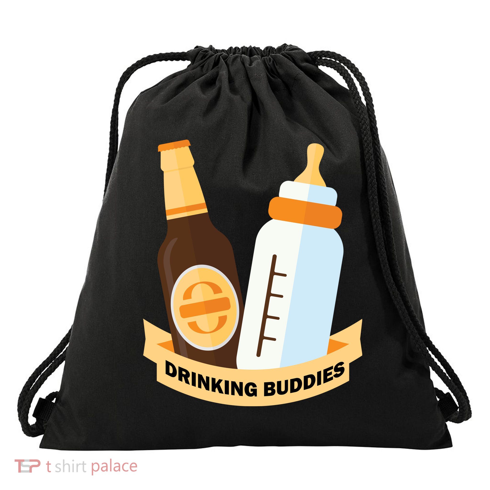 Drinking Buddies Drawstring Bag