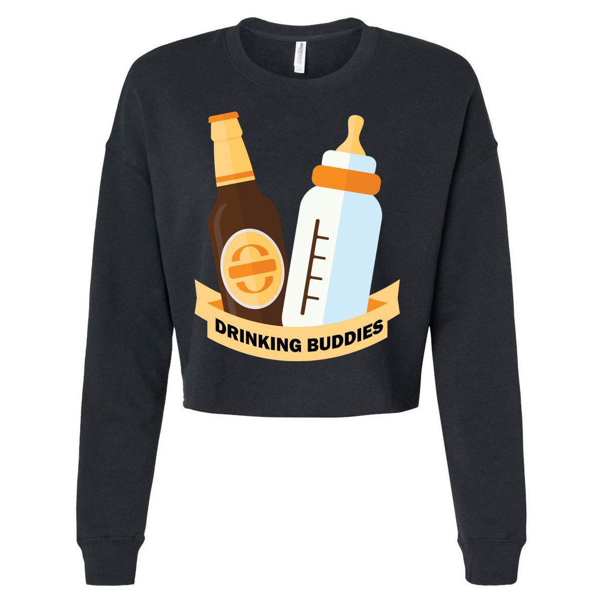 Drinking Buddies Cropped Pullover Crew