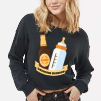 Drinking Buddies Cropped Pullover Crew