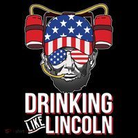 Drinking Like Lincoln Stripe Pom Pom Beanie
