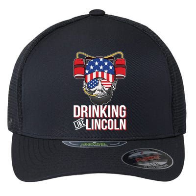 Drinking Like Lincoln Flexfit Unipanel Trucker Cap