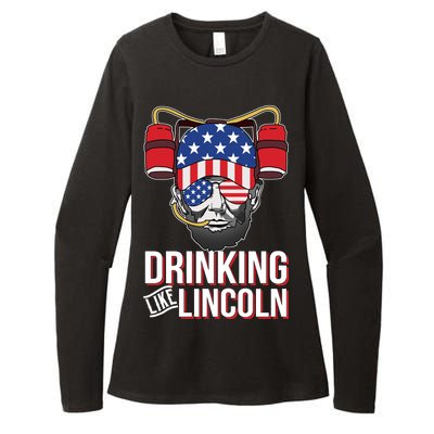 Drinking Like Lincoln Womens CVC Long Sleeve Shirt