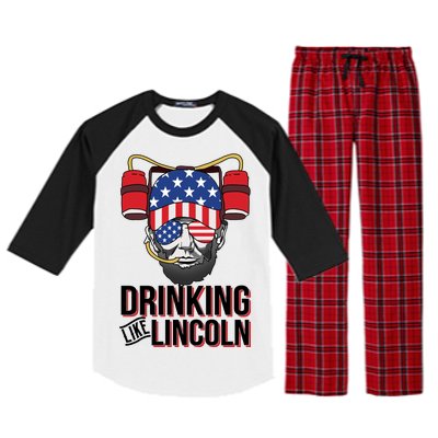 Drinking Like Lincoln Raglan Sleeve Pajama Set