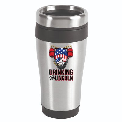 Drinking Like Lincoln 16oz Travel Tumbler