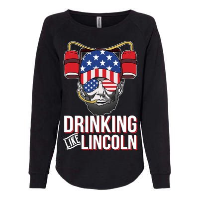 Drinking Like Lincoln Womens California Wash Sweatshirt