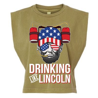 Drinking Like Lincoln Garment-Dyed Women's Muscle Tee