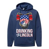 Drinking Like Lincoln Performance Fleece Hoodie