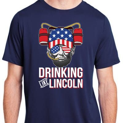 Drinking Like Lincoln Adult ChromaSoft Performance T-Shirt