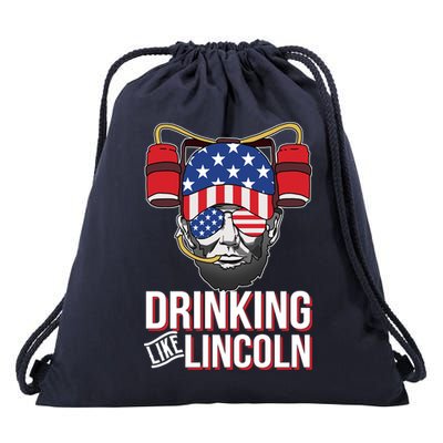 Drinking Like Lincoln Drawstring Bag