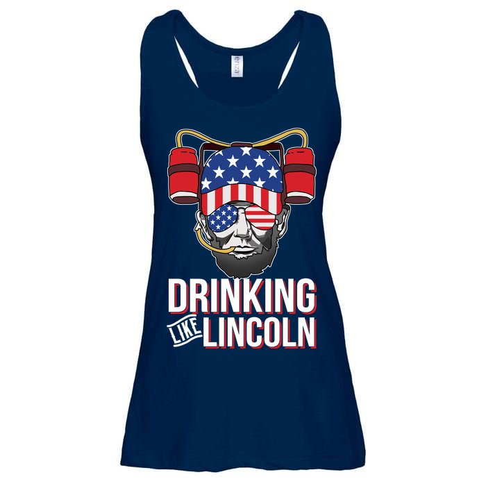 Drinking Like Lincoln Ladies Essential Flowy Tank