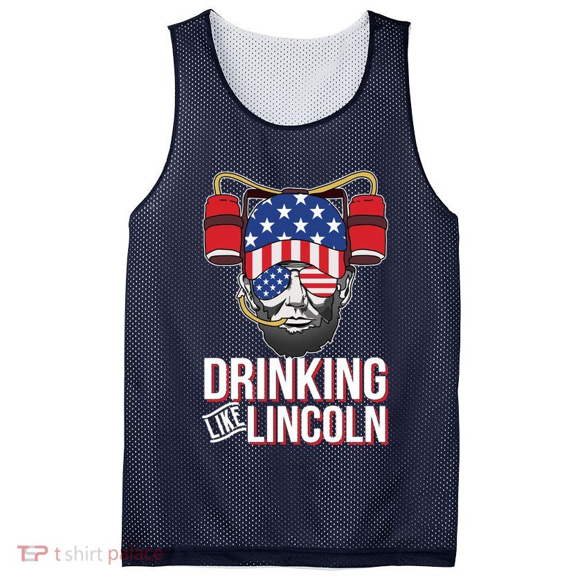 Drinking Like Lincoln Mesh Reversible Basketball Jersey Tank