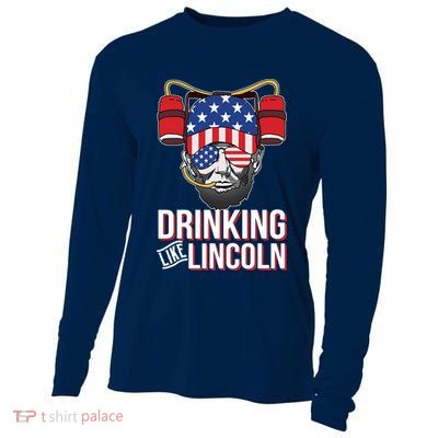 Drinking Like Lincoln Cooling Performance Long Sleeve Crew