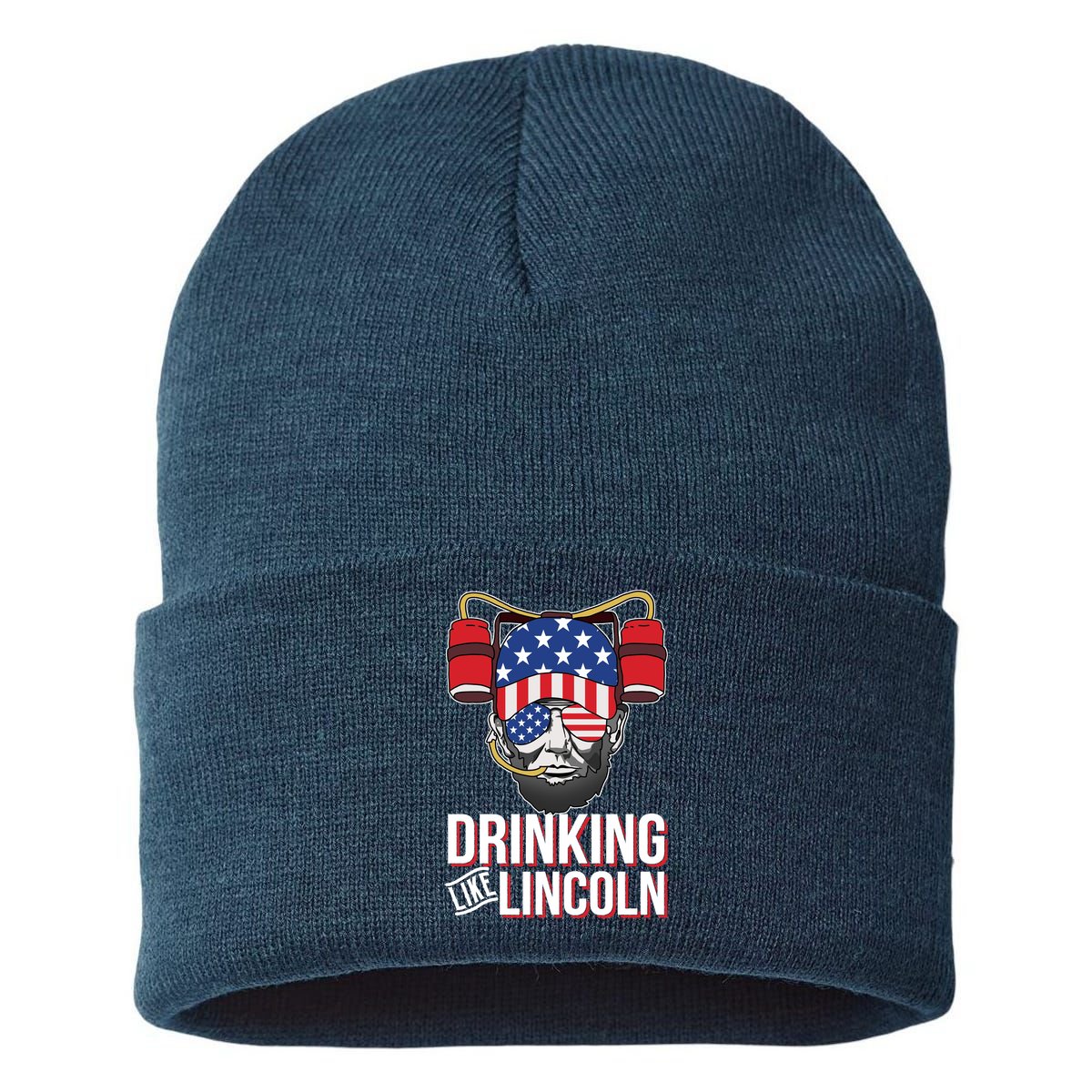 Drinking Like Lincoln Sustainable Knit Beanie
