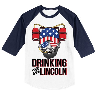 Drinking Like Lincoln Baseball Sleeve Shirt