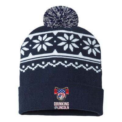 Drinking Like Lincoln USA-Made Snowflake Beanie