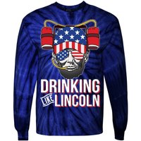 Drinking Like Lincoln Tie-Dye Long Sleeve Shirt