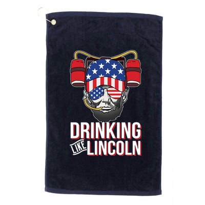 Drinking Like Lincoln Platinum Collection Golf Towel