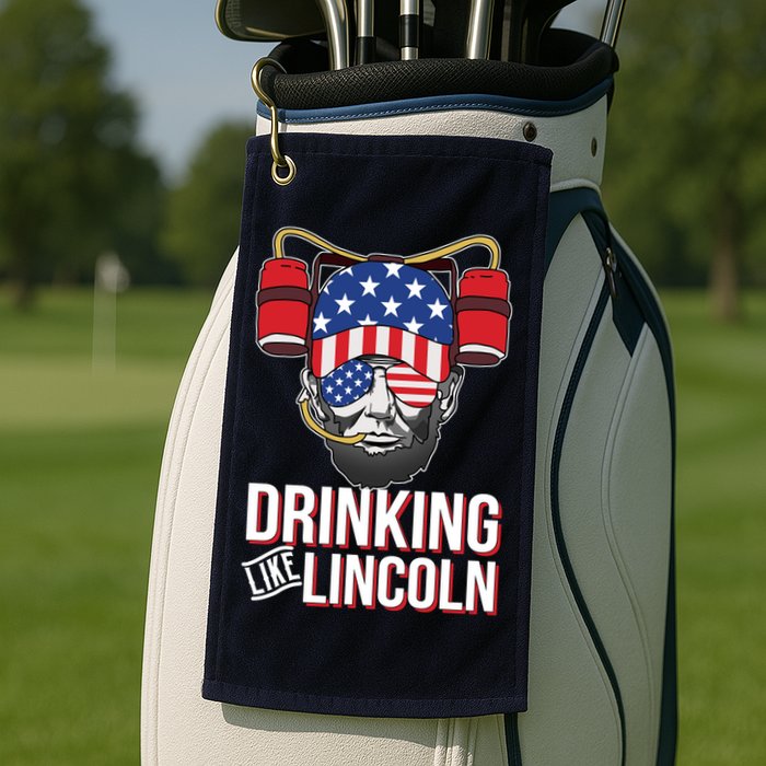 Drinking Like Lincoln Golf Towel
