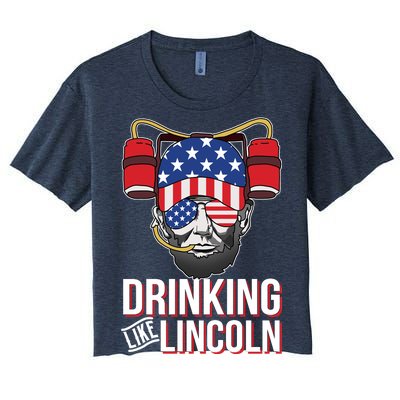 Drinking Like Lincoln Women's Crop Top Tee