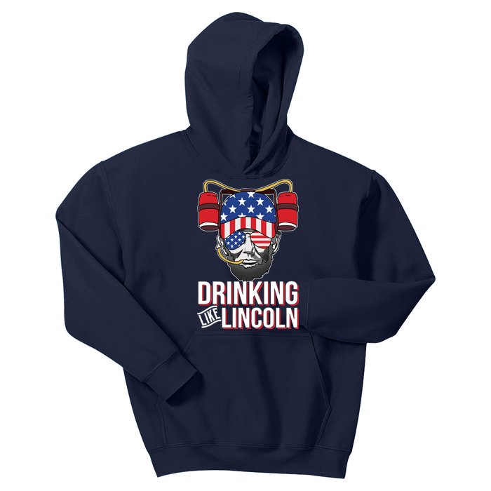 Drinking Like Lincoln Kids Hoodie