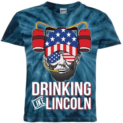 Drinking Like Lincoln Kids Tie-Dye T-Shirt