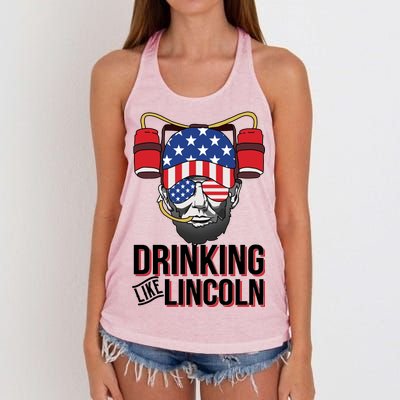 Drinking Like Lincoln Women's Knotted Racerback Tank