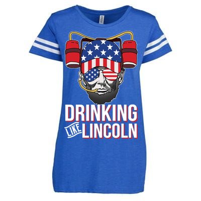 Drinking Like Lincoln Enza Ladies Jersey Football T-Shirt