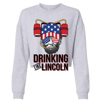 Drinking Like Lincoln Cropped Pullover Crew