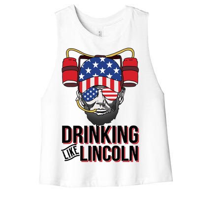 Drinking Like Lincoln Women's Racerback Cropped Tank