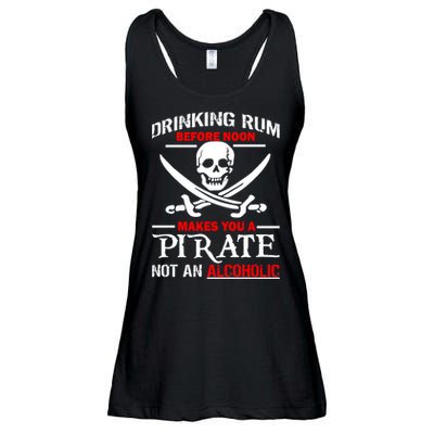 Drinking Rum Before Noon Makes You A Pirate Ladies Essential Flowy Tank