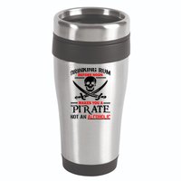 Drinking Rum Before Noon Makes You A Pirate 16oz Travel Tumbler