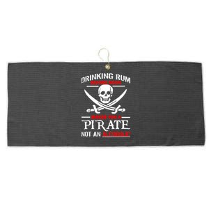 Drinking Rum Before Noon Makes You A Pirate Large Microfiber Waffle Golf Towel