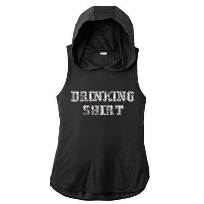 Drinking Shirt Ladies PosiCharge Tri-Blend Wicking Draft Hoodie Tank