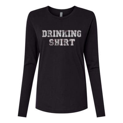 Drinking Shirt Womens Cotton Relaxed Long Sleeve T-Shirt