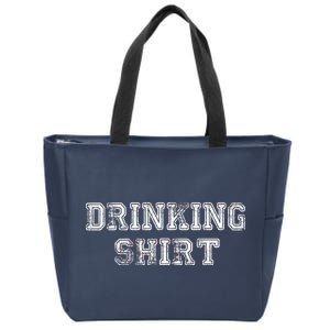 Drinking Shirt Zip Tote Bag