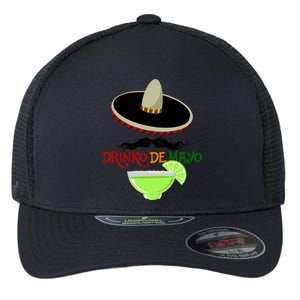 Drinko De Mayo Funny Cinco De Mayo Mustache Sombrero Flexfit Unipanel Trucker Cap