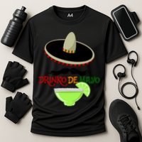 Drinko De Mayo Funny Cinco De Mayo Mustache Sombrero Cooling Performance Crew T-Shirt