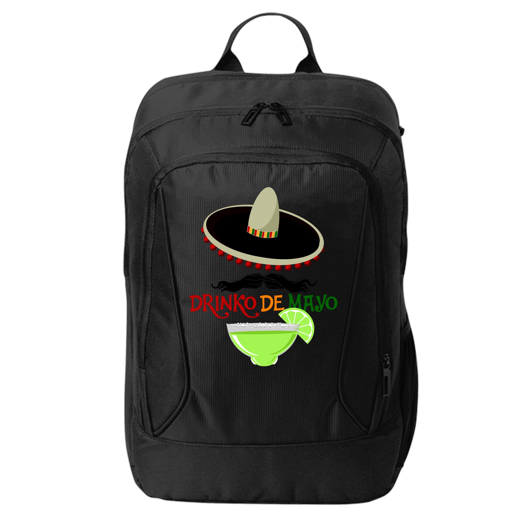 Drinko De Mayo Funny Cinco De Mayo Mustache Sombrero City Backpack