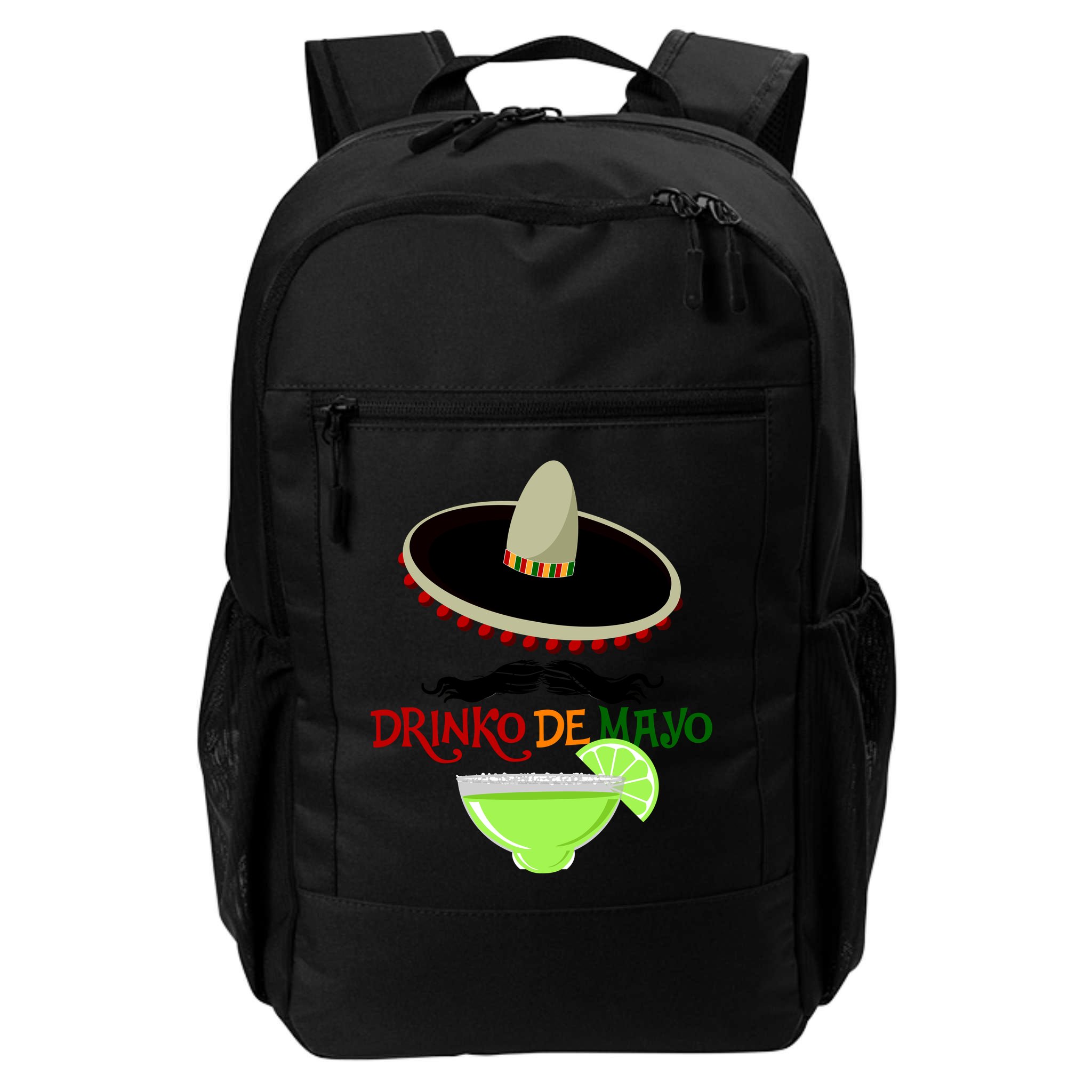 Drinko De Mayo Funny Cinco De Mayo Mustache Sombrero Backpack