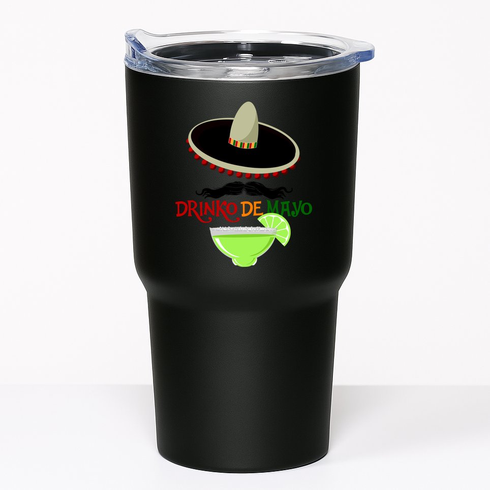 Drinko De Mayo Funny Cinco De Mayo Mustache Sombrero Tumbler