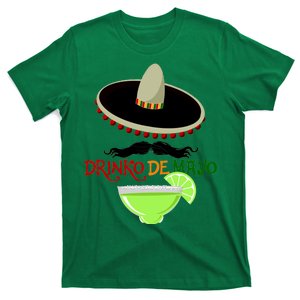 Drinko De Mayo Funny Cinco De Mayo Mustache Sombrero T-Shirt