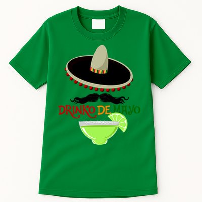 Drinko De Mayo Funny Cinco De Mayo Mustache Sombrero Tall T-Shirt