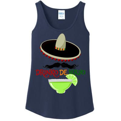 Drinko De Mayo Funny Cinco De Mayo Mustache Sombrero Ladies Essential Tank