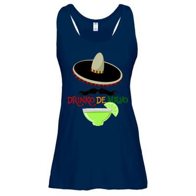 Drinko De Mayo Funny Cinco De Mayo Mustache Sombrero Ladies Essential Flowy Tank