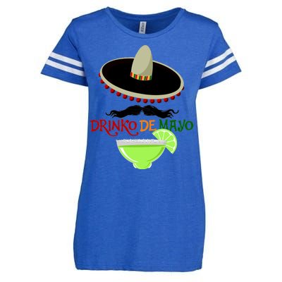 Drinko De Mayo Funny Cinco De Mayo Mustache Sombrero Enza Ladies Jersey Football T-Shirt