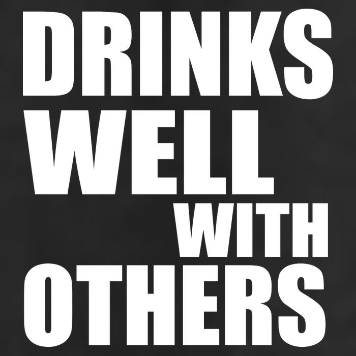 Drinks Well With Others Golf Towel